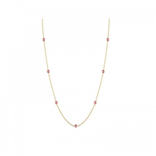 Penny Preville 18K Yellow Gold Pink Sapphire Eyeglass Chain