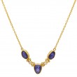 Gurhan 24K And 22K Yellow Gold One Of A Kind Bezel Necklace