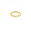 Lisa Nik 18K yellow gold Honeymon Audrey band with princess cut diamond weighing 0.10 carat total weight, size 6