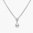 Mikimoto 18K White Gold Rhodium Plated Pearl Pendant Necklace