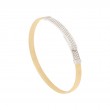 Marco Bicego 18K Yellow And White Gold Masai Coil And Diamond Pavé Bangle Bracelet