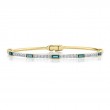 Sloane Street 18K Yellow Gold London Blue Topaz And Diamond Bangle Bracelet