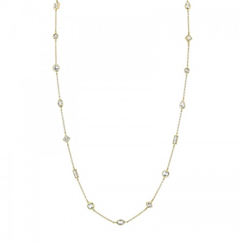 Sloane Street 18K Yellow Gold Mixed Shape Station Necklace