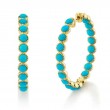 Sloane Street 18K Yellow Gold Turquoise Bubble Inside Out Hoop Earrings