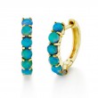 Sloane Street 18K Yellow Gold Ethiopian Opal Huggie Hoop Earrings