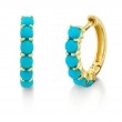 Sloane Street 18K Yellow Gold Turquoise Huggie Hoop Earrings