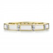 Sloane Street 18K Yellow Gold White Onyx And Diamond Band