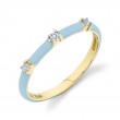 Sloane Street 18K Yellow Gold Spectrum Light Blue Enamel Band