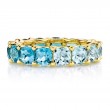 Sloane Street 18K Yellow Gold Graduated Blue Topaz Eternity Band