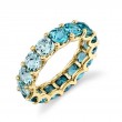 Sloane Street 18K Yellow Gold Graduated Blue Topaz Eternity Band