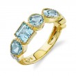 Sloane Street 18K Yellow Gold Sky Blue Topaz And Diamond Ring