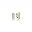 Monica Rich Kosann 18K Yellow Gold And Sterling Silver Infinity Huggie Hoop Earrings