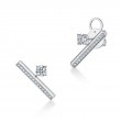 Barre Pave Bar Stud Earrings