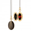 Monica Rich Kosann 18K Yellow Gold Black Enamel Vermeil Locket