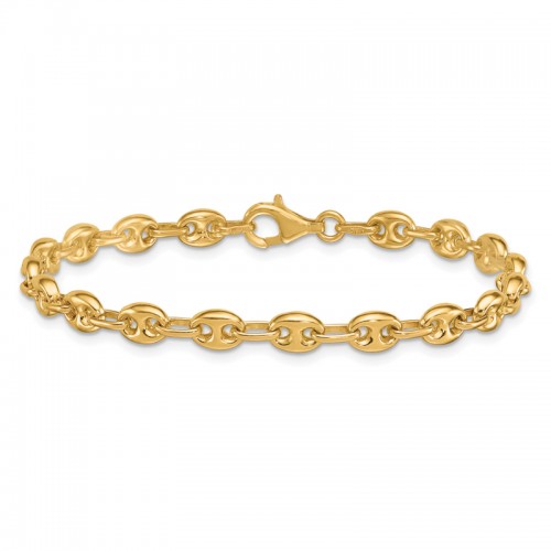 14K Yellow Gold Anchor Link Bracelet