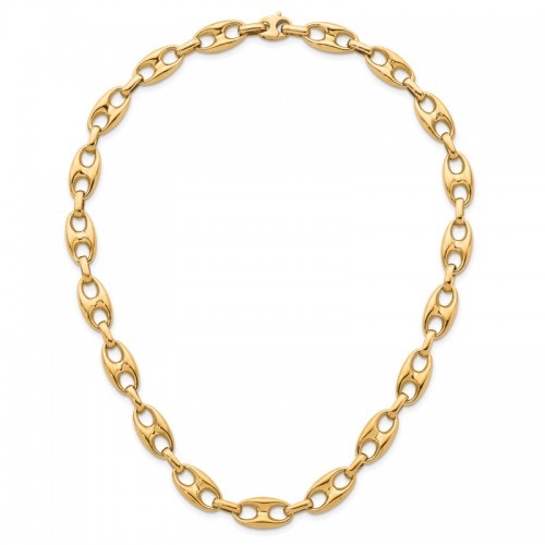 14K Yellow Gold Anchor Link Necklace