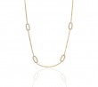 Bachendorf's 18K Yellow Gold Oval Diamond Station Necklace