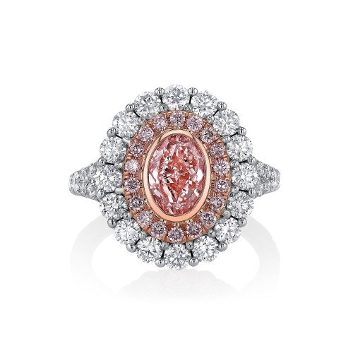 Bachendorf's Double Halo Pink Diamond Ring