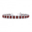 Bachendorf's Ruby Halo Straight Line Bracelet