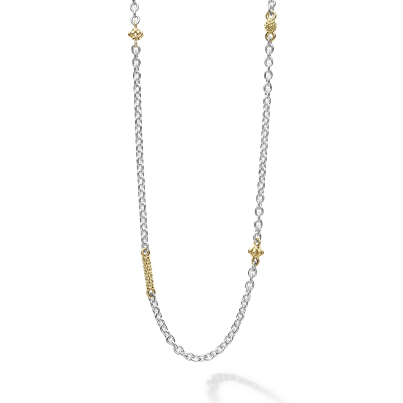 Lagos Caviar Icon Chain Necklace