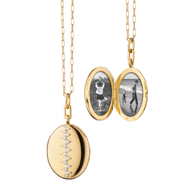 Monica Rich Kosann 18K Yellow Gold Oval Locket