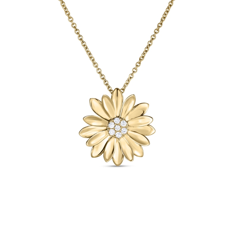 Roberto Coin 18K Yellow Gold Margherita Flower Pendant