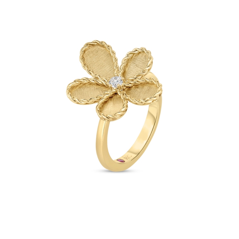 Roberto Coin 18K Yellow Gold Jasmine Flower Ring