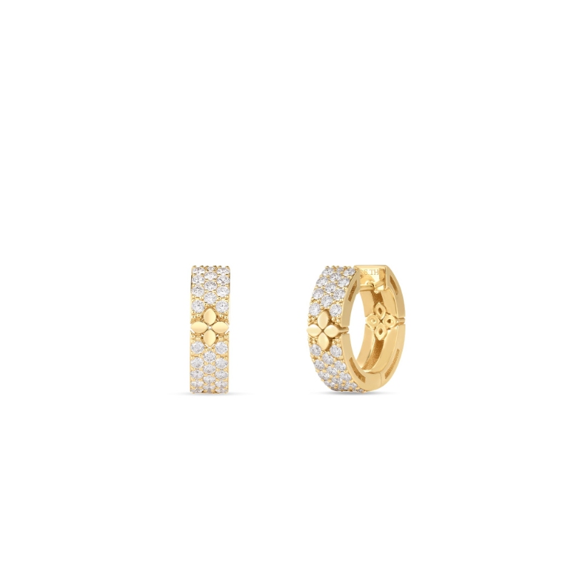 Roberto Coin 18K Yellow Gold Love In Verona Huggie Hoop Earrings