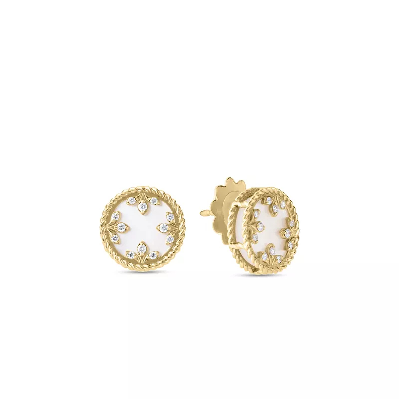 Roberto Coin 18K Yellow Gold Venetian Medallion Stud Earrings