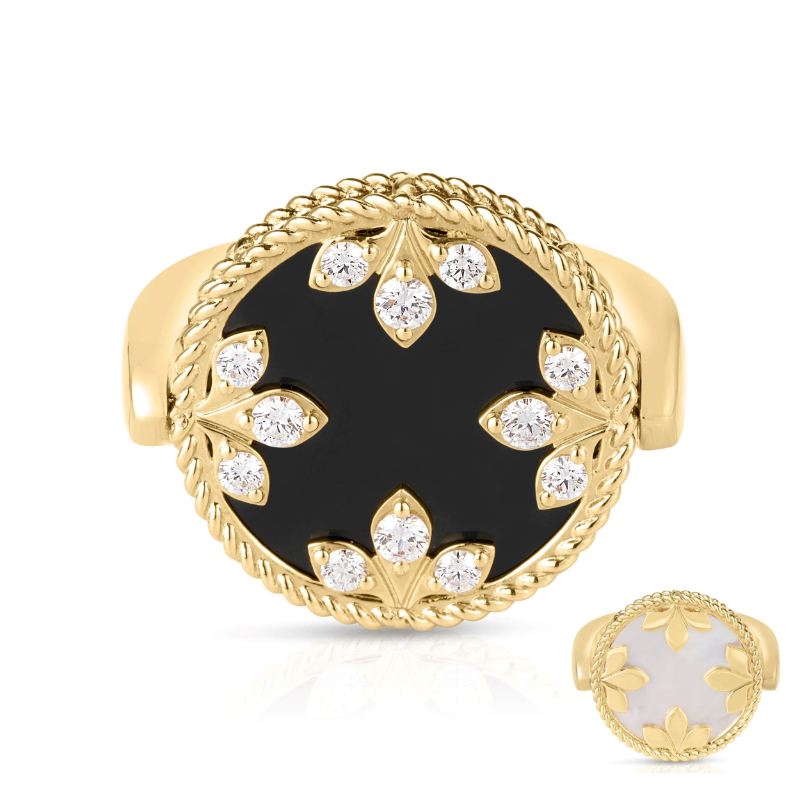 Roberto Coin 18K Yellow Gold Venetian Medallion Reverable Ring