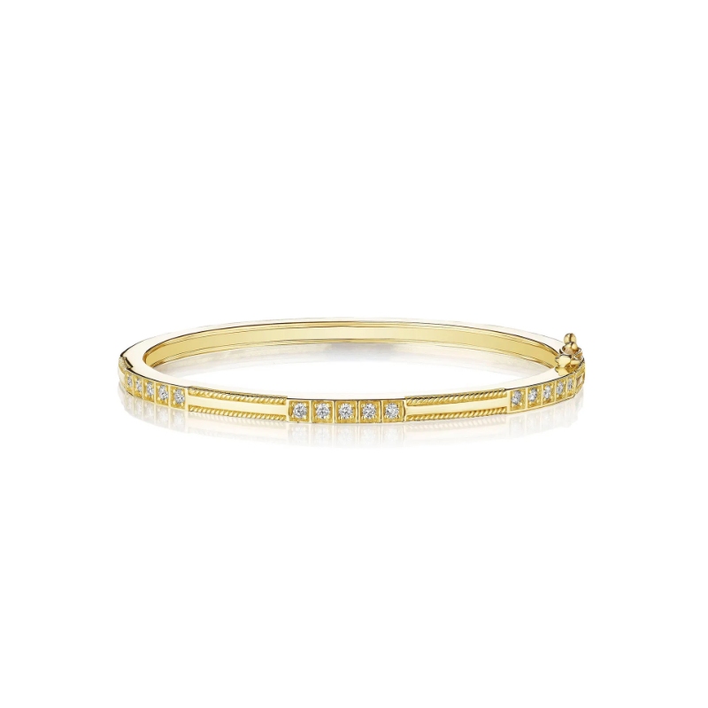 Penny Preville 18K Yellow Gold Triple Box Set Station Bangle