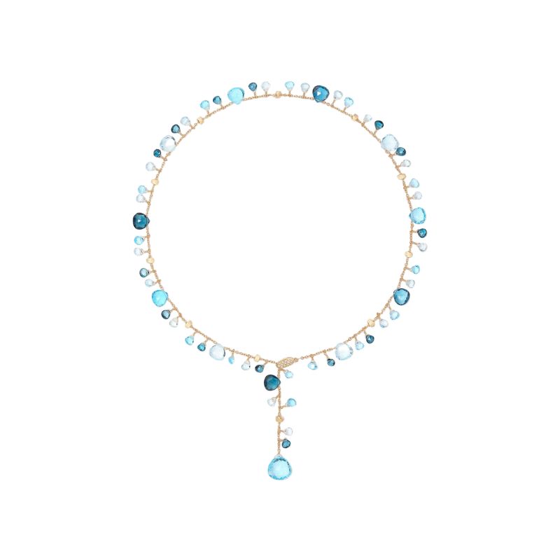 Marco Bicego 18K Yellow Gold Paradise Mixed Topaz Lariat Necklace