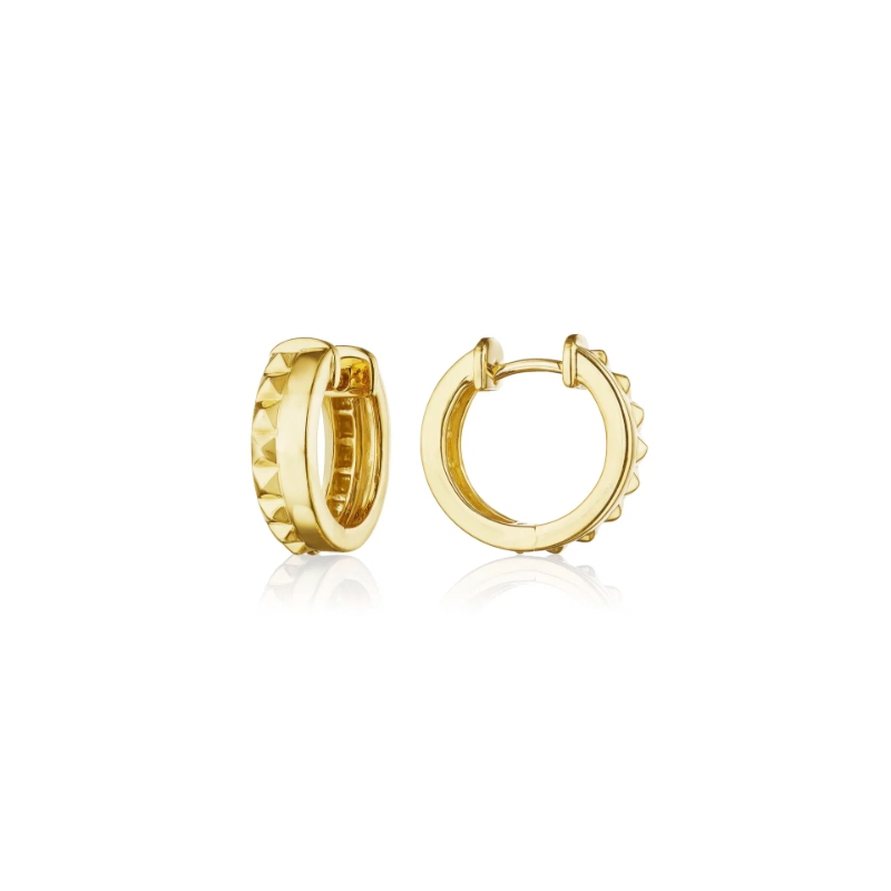 Penny Preville 18K Yellow Gold Two Row Hoop Earrings