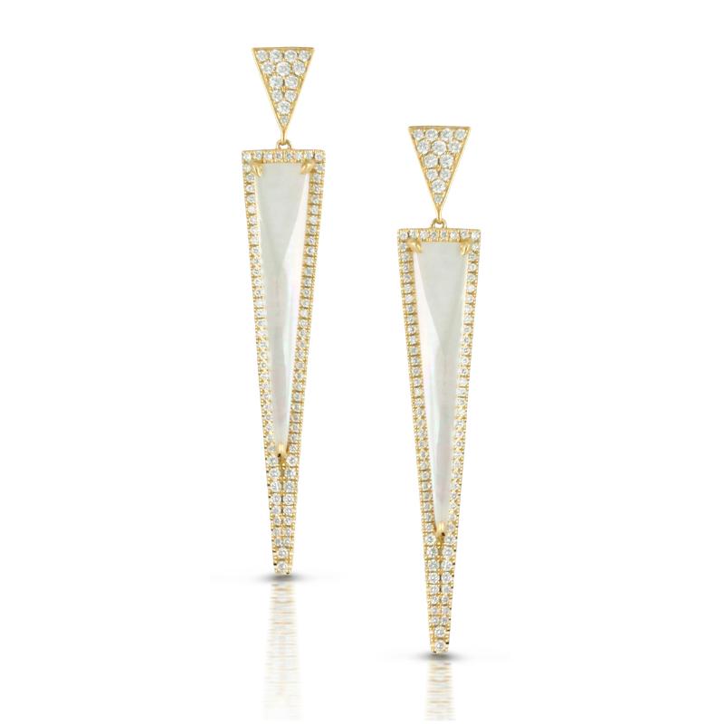 18K Yellow Gold Diamond Earrings