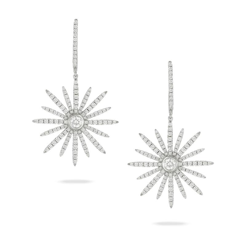 18K White Gold Diamond Earrings