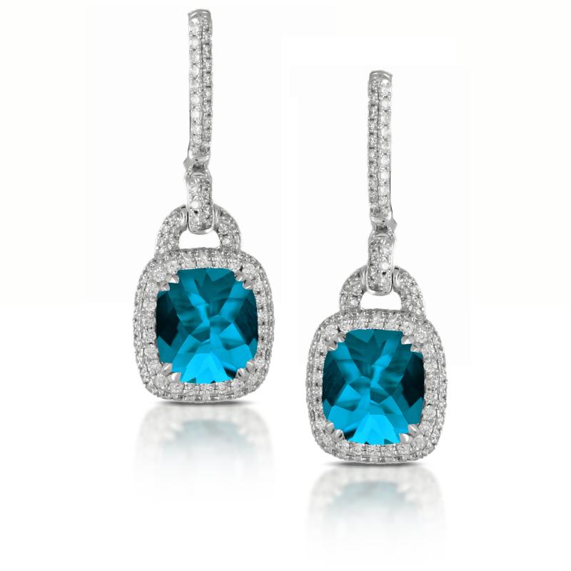 18K White Gold Diamond Earrings