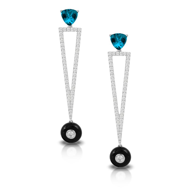 18K White Gold Diamond Earrings