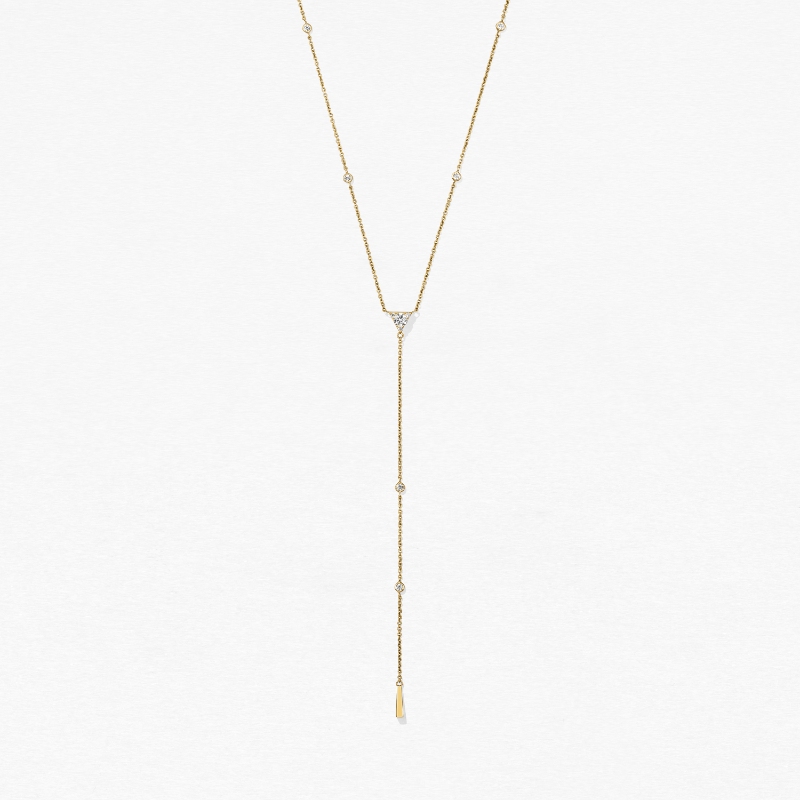 Triplicity Triangle Lariat Necklace