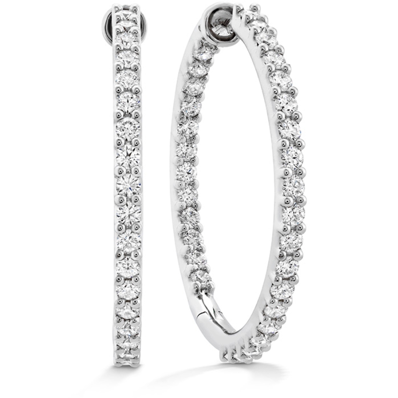 Classic Inside-Out Large Diamond Hoop Earrings