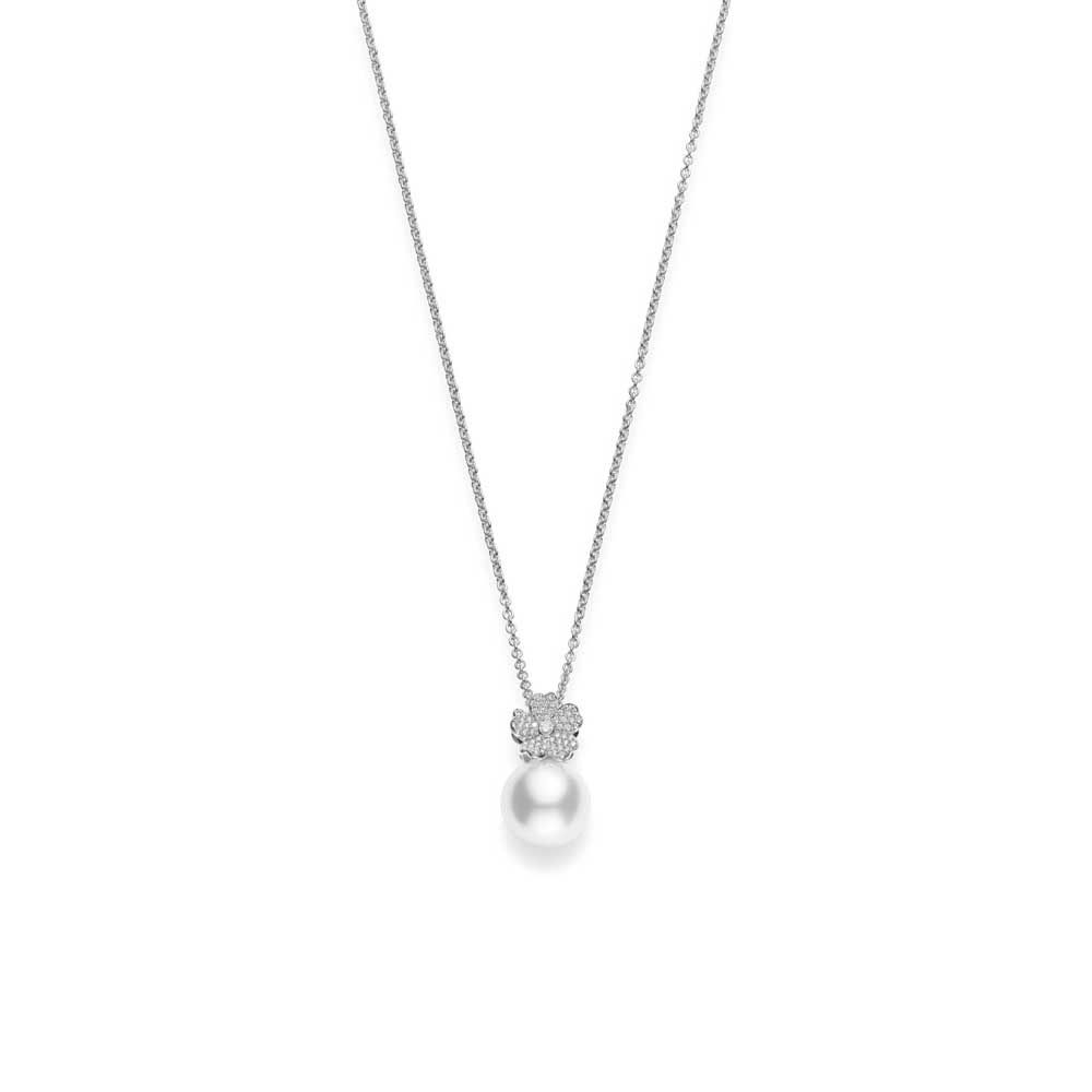 Mikimoto 18K White Gold White South Sea Pearl Pendant Necklace