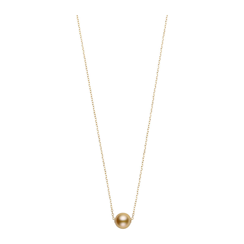 Mikimoto Classic Golden South Sea Cultured Single Pearl Pendant Necklace