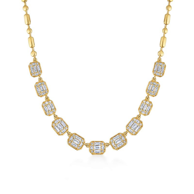 Kwiat Sunburst Graduated Line Necklace