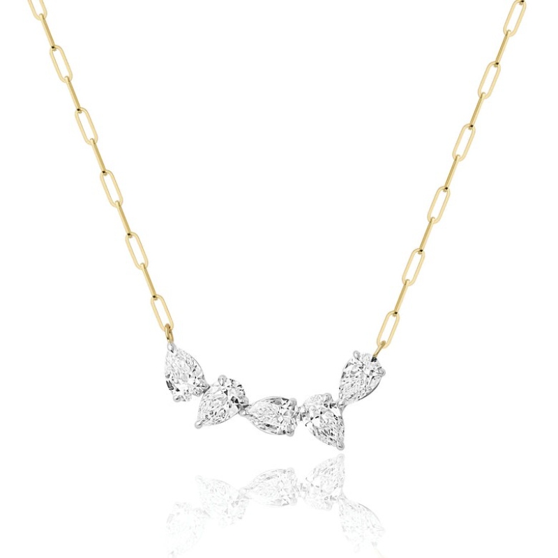 Phillips House One Of One 18K Yellow Gold And Platinum Pendant Necklace