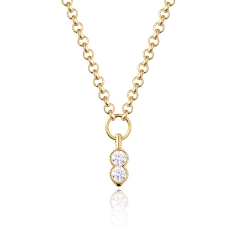 Phillips House One Of One 18K Yellow Gold Round Cuddle Double Tip Necklace