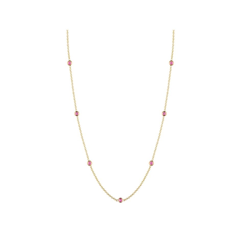 Penny Preville 18K Yellow Gold Pink Sapphire Eyeglass Chain