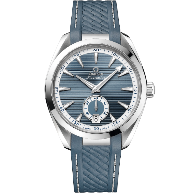 OMEGA Seamaster Aqua Terra 150M steel 41MM blue grey dial on rubber strap with steel buckle O22012412103005