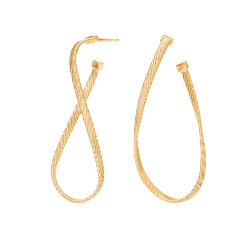 Marco Bicego 18K Yellow Gold Marrakech Hand Twisted Hoop Earrings