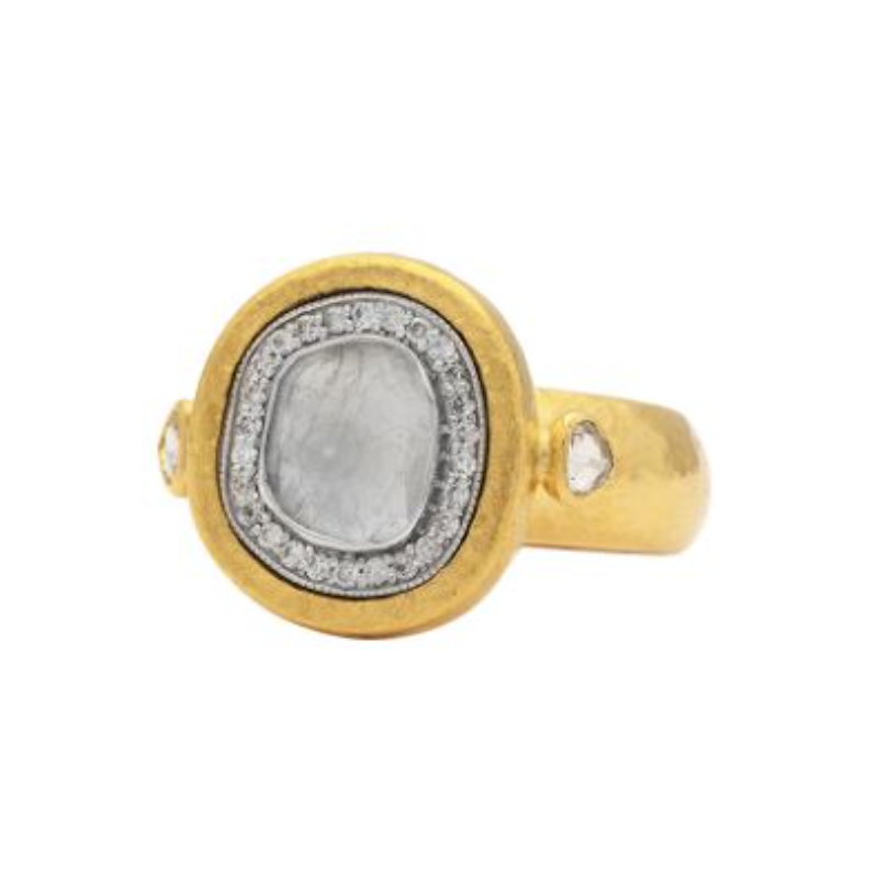 Gurhan 24K Yellow Gold Muse Diamond Ring 1 Diamond Slice Weighing 0.56 Carat