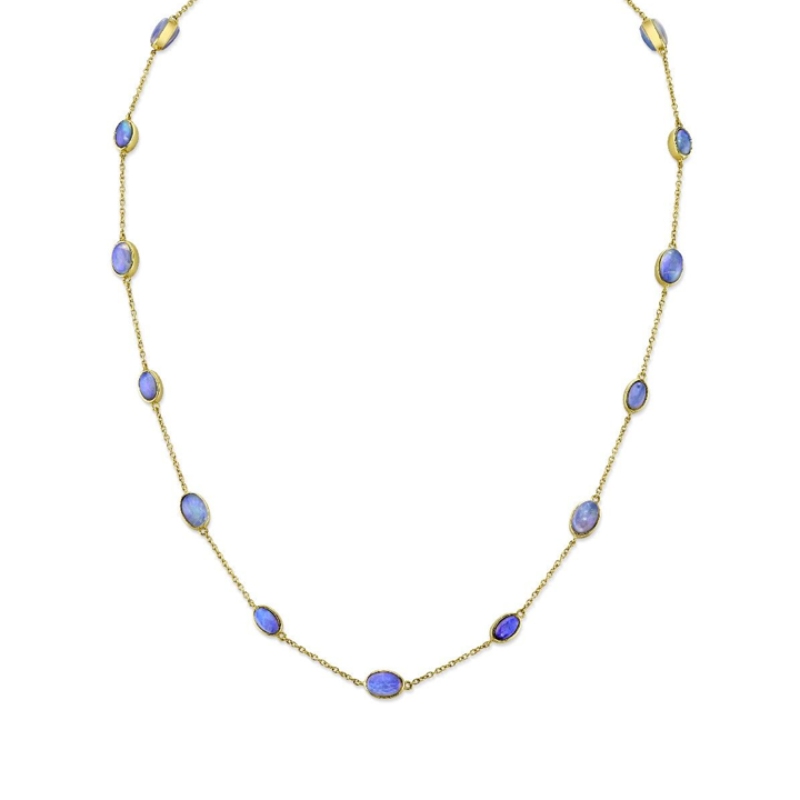 Sloane Street 18K Yellow Gold Ethiopian Opal Double Sided Station Necklace