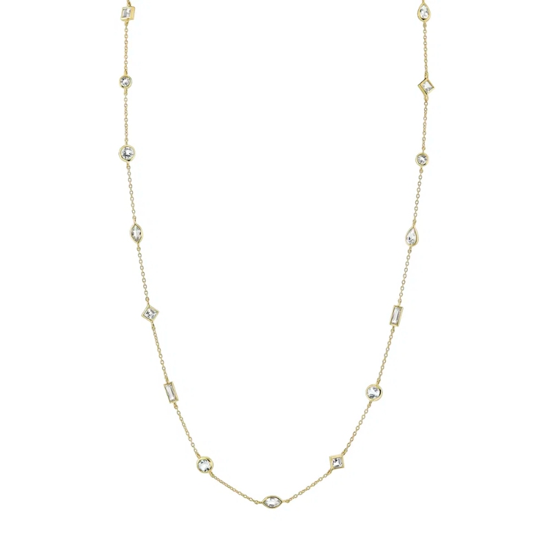 Sloane Street 18K Yellow Gold Mixed Shape Station Necklace